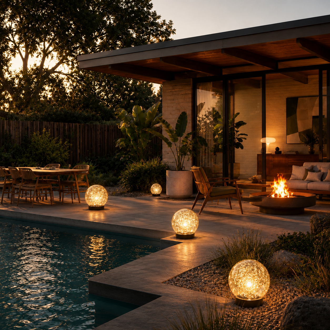 Solarlampen Außen Set – LED Solarkugeln für Garten, Terrasse & Balkon Warmweiß