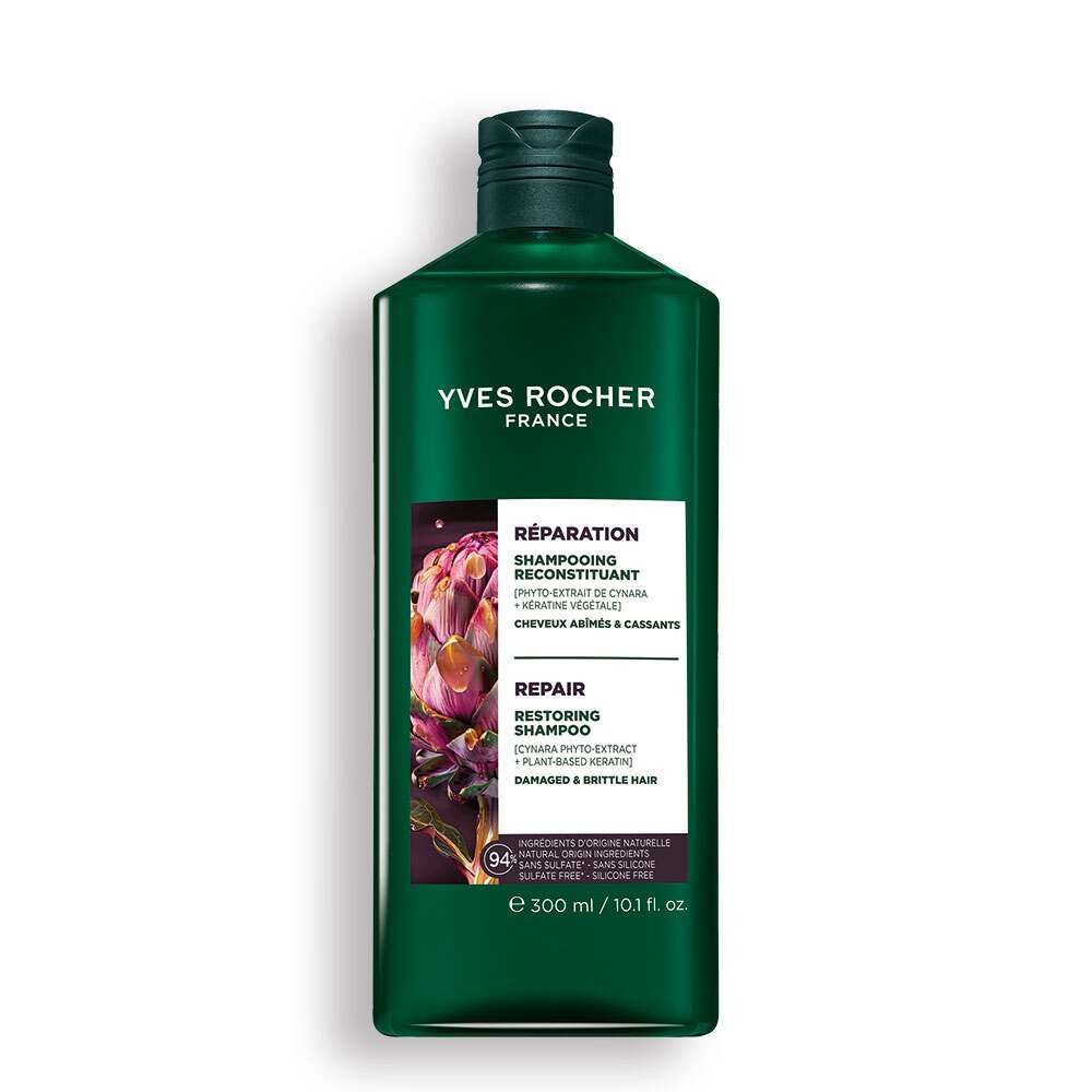 Yves Rocher Repair-Shampoo – Sulfatfreies Shampoo mit pflanzlichem Keratin für geschädigtes Haar 300