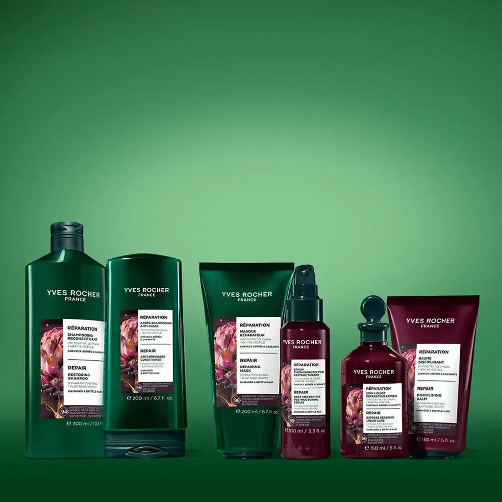 Yves Rocher Repair-Shampoo – Sulfatfreies Shampoo mit pflanzlichem Keratin für geschädigtes Haar 300