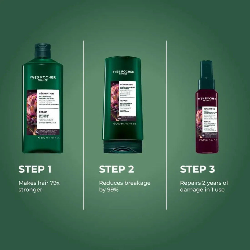 Yves Rocher Haarspülung Anti-Haarbruch 200 ml – Entwirrt, repariert & glättet das Haar