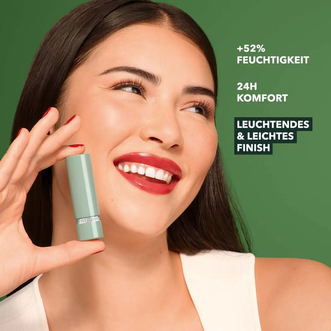 Lippenstift Rouge Botanique Glow – glänzendes Finish & Lippenpflege