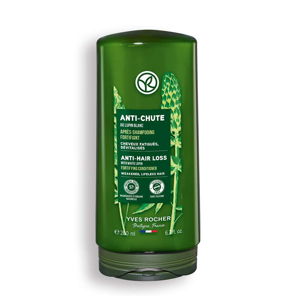 Yves Rocher Anti-Haarausfall Spülung – Conditioner gegen Haarausfall mit Agave & Weißer Lupine 200 ml