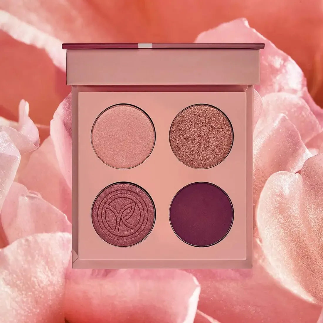4-Color Eyeshadow Palette Matte & Metallic Long-Lasting Blendable Compact Eye Makeup
