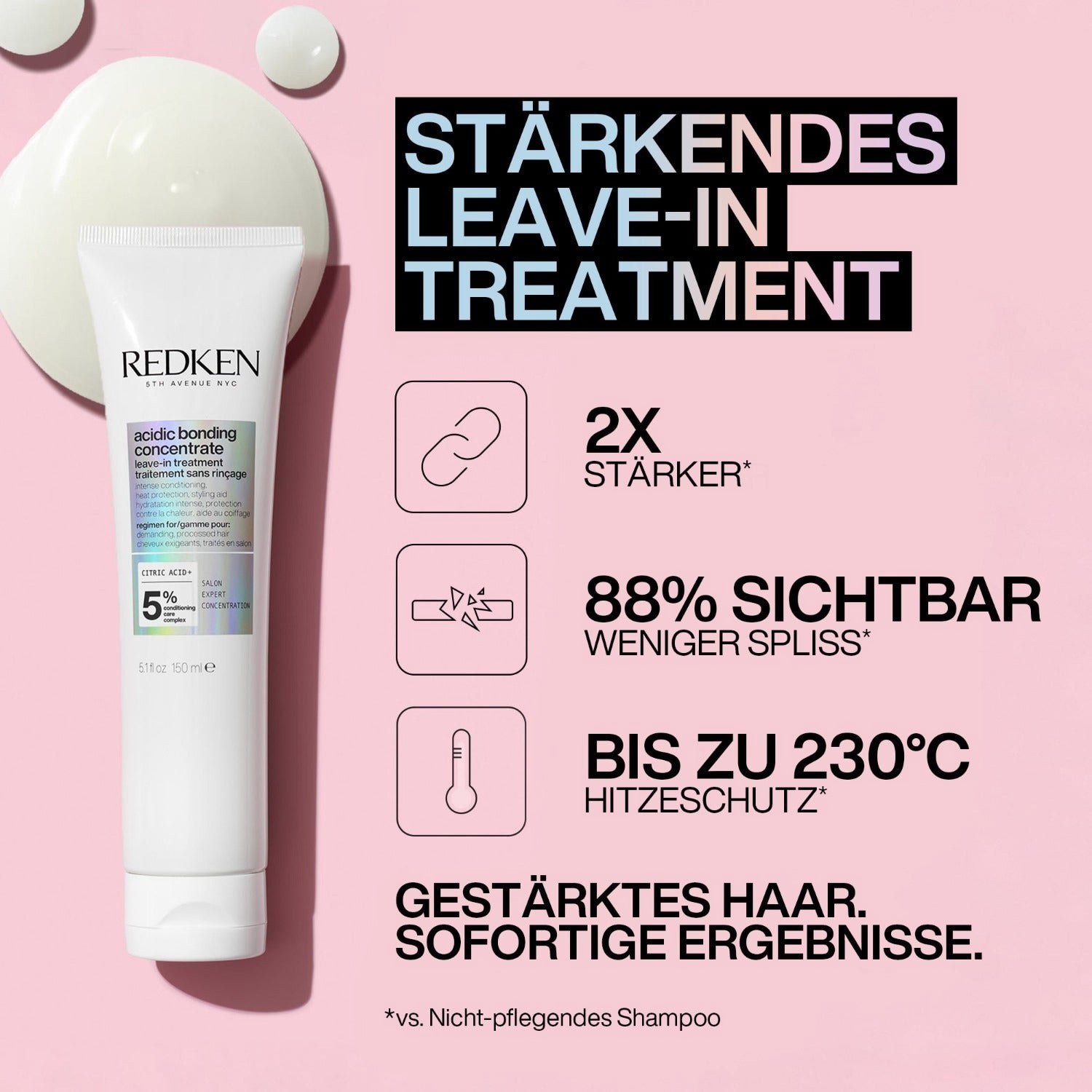 Redken Acidic Bonding Concentrate Leave-In Treatment – Hitzeschutz & Reparatur
