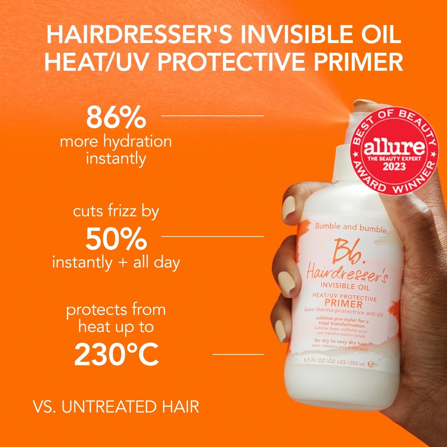 Bumble and bumble Hairdresser's Invisible Oil Primer – Hitzeschutz & Leave-in Spray für Haare