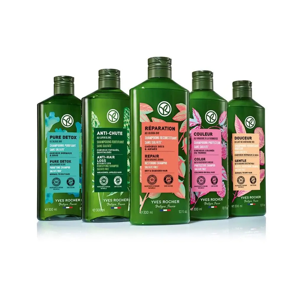 Yves Rocher Color-Shampoo Violett – Sulfatfreies Silbershampoo für blondes, weißes & graues Haar 300 ml