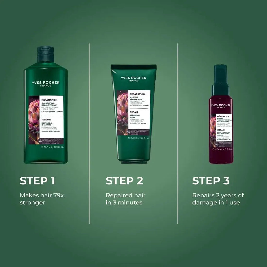 Yves Rocher Repair-Shampoo 100 ml – Repariert, schützt & stärkt geschädigtes Haar